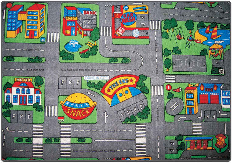 Dětský koberec PLAYGROUND 95x200cm (silnice)