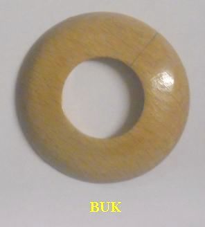 Dřevěná rozeta buk 1" - 36,5 mm - masiv (k podlaze a topení)