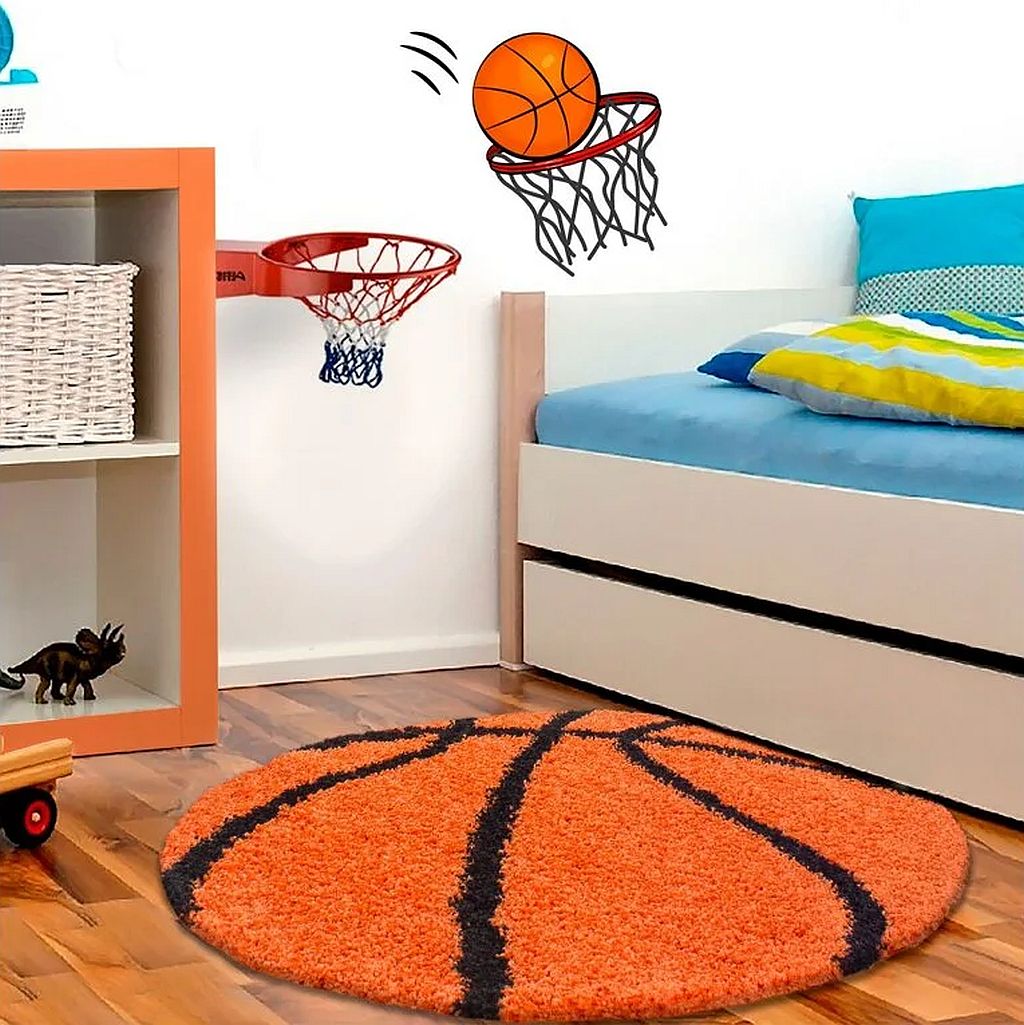 Kusový koberec Fun Shaggy 100cm basketbal