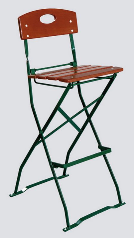 Zahradní židle Rio jasan skládací, rovný sedák (barová skládací židle)